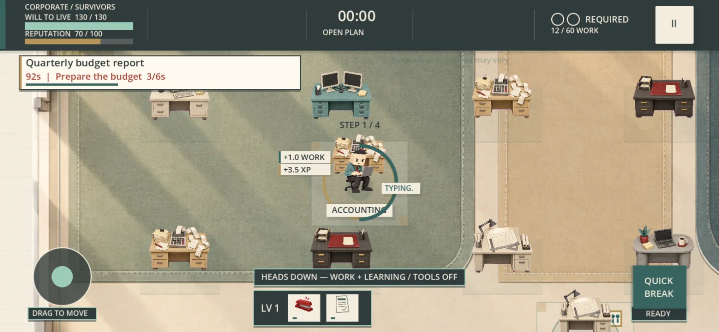 Corporate Survivors development gameplay capture